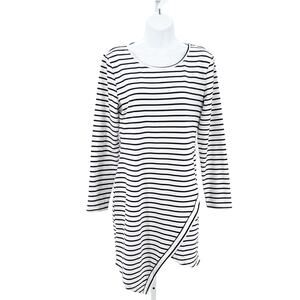 Cupshe Bodycon Asymmetric Hem Stripe Dress M NEW